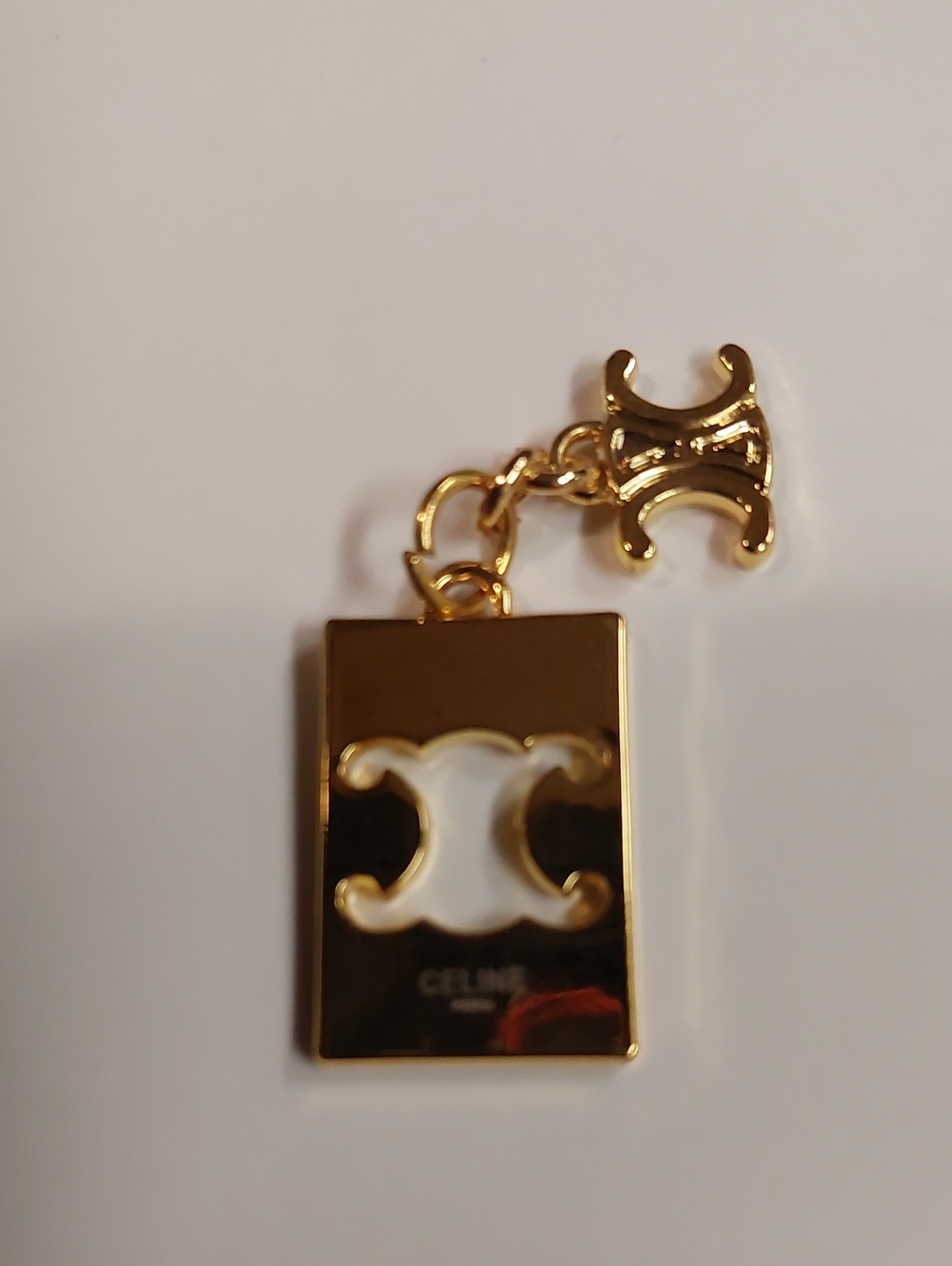 Celine Gold Triomphe Charm Pendant